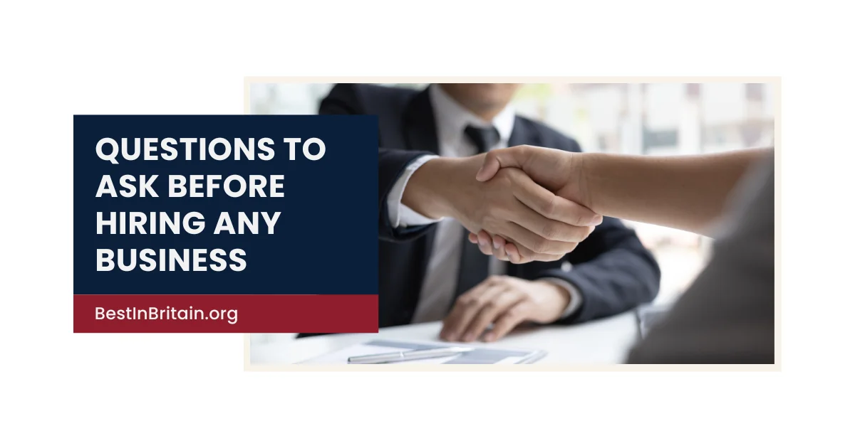 12 questions to ask before hiring any business, according to industry experts